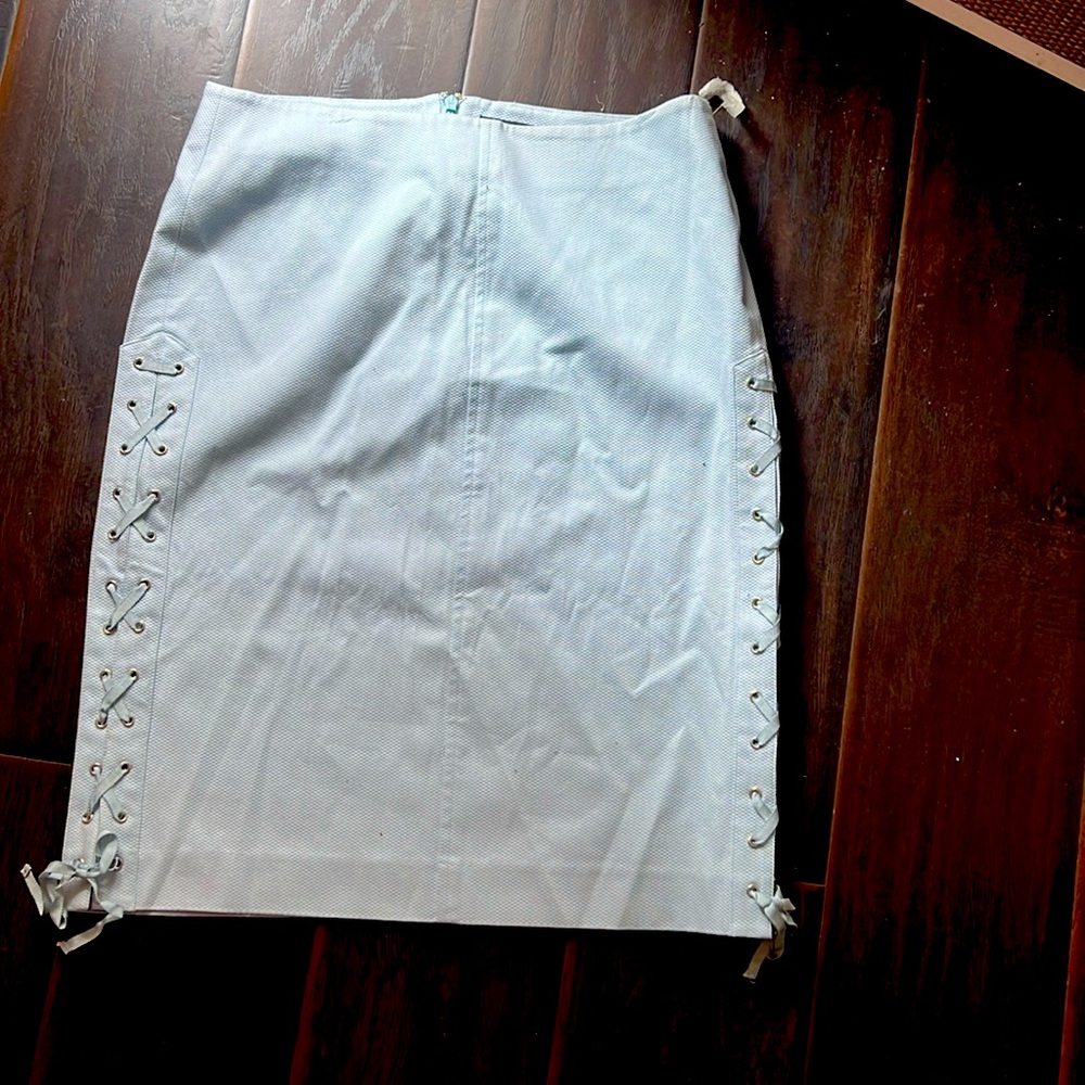 MAG by Magaschoni Midi Skirt Ice Blue